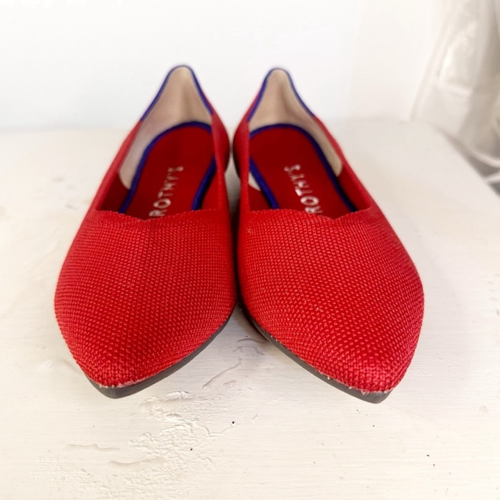 Rothy”S Flame Red Points Pointed Toe Flats Women’… - image 3